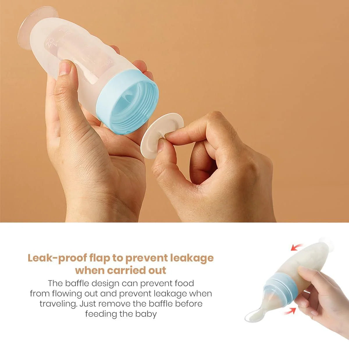 Premium Baby Food Squeeze Feeder Spoon (Lifetime BPA & Bacteria Free)