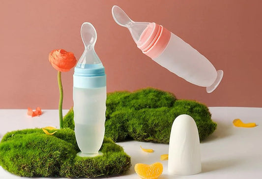 Premium Baby Food Squeeze Feeder Spoon (Lifetime BPA & Bacteria Free)