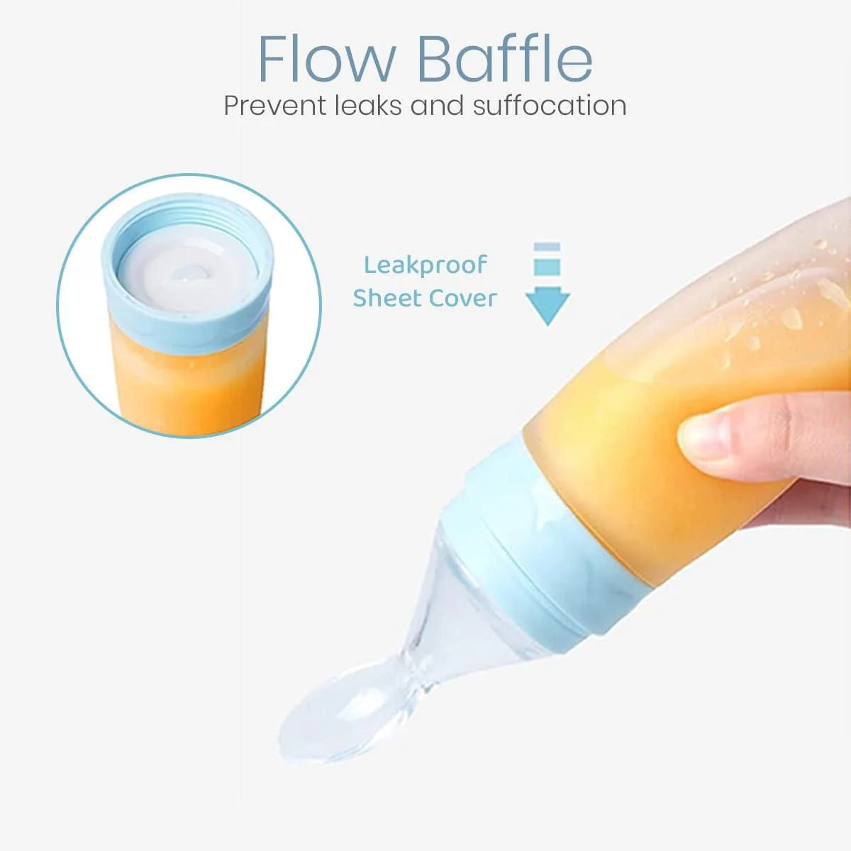 Premium Baby Food Squeeze Feeder Spoon (Lifetime BPA & Bacteria Free)